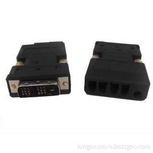 Mini DVI to 4 LC fiber adapter, 500m distance, 1920 x 1200 pixels resolutionNew
